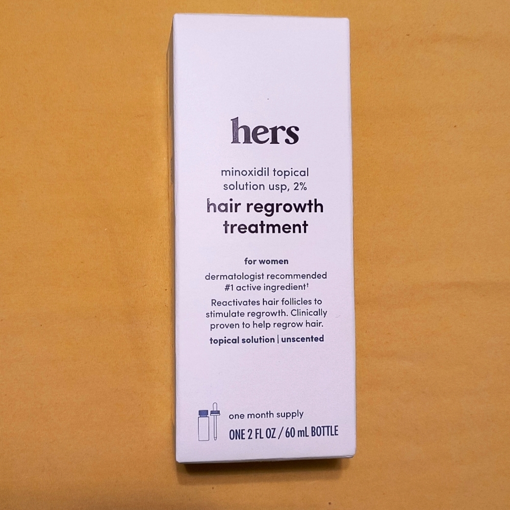 hers Hair Regrowth Treatment for women 2 FL OZ/60 ml bottle. Sealed unopened box